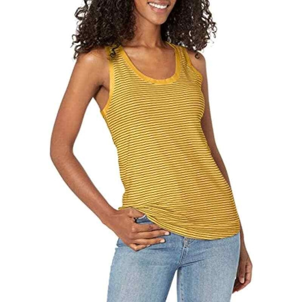 Adriano Goldschmied Cambria Tank Top Womens Size Small Yellow Striped Sleeveless